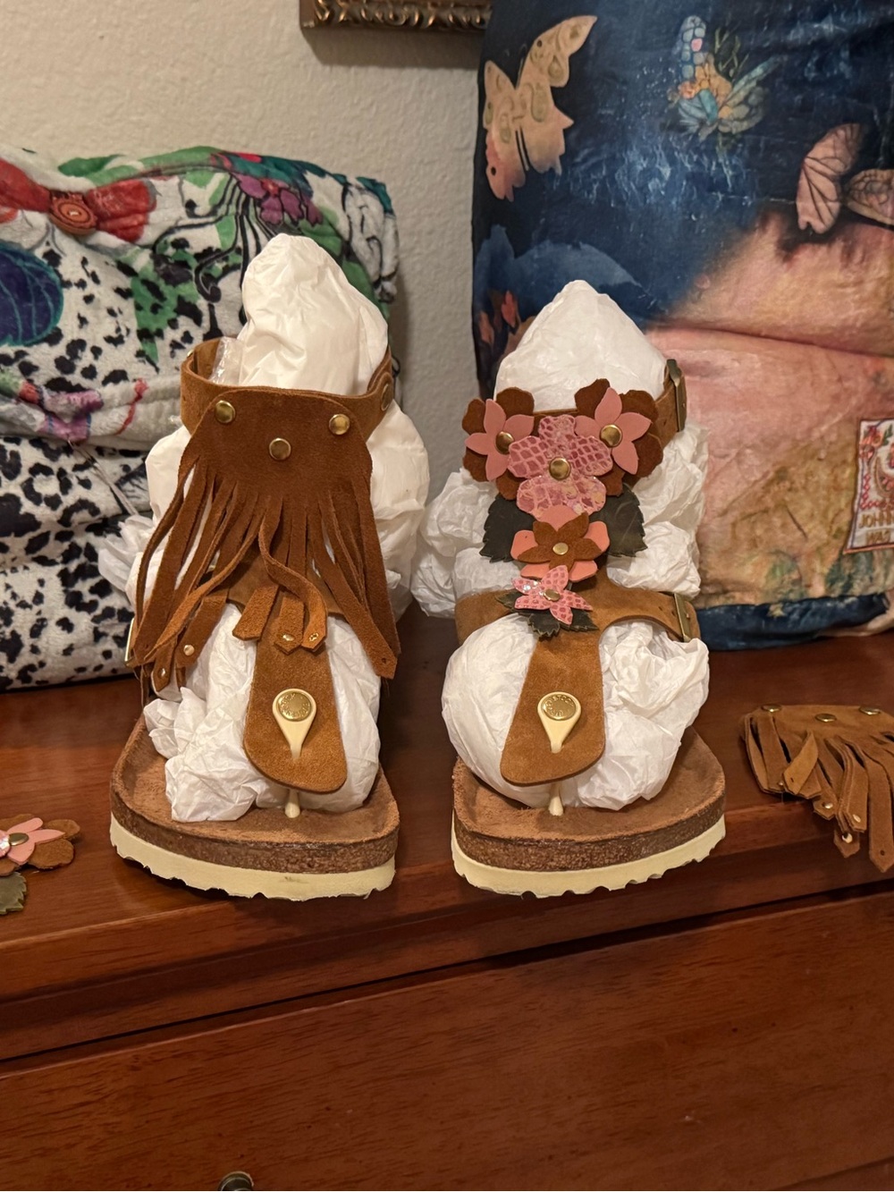 Birkenstock Floral and Tassel Gladiators New 41 - Picture 2 of 6